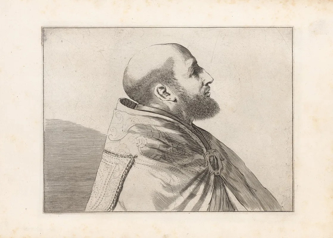 Engravings After Guercinos Libro Dei Disegni Pl 08 Wall Art by Francesco Curti - High-Resolution Digital Print