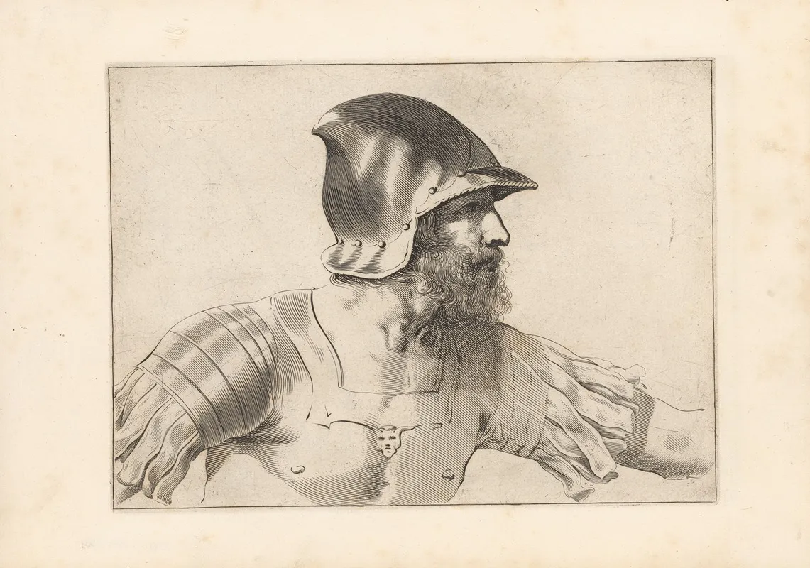 Engravings After Guercinos Libro Dei Disegni Pl 11 Wall Art by Francesco Curti - High-Resolution Digital Print