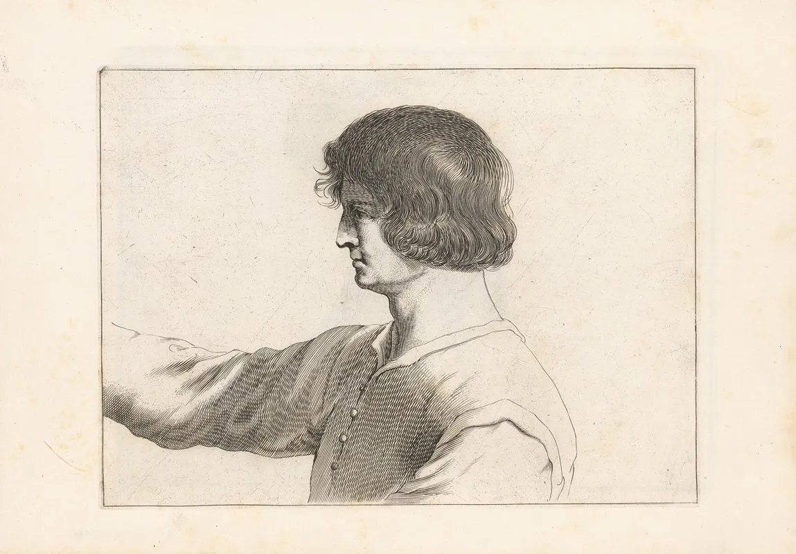 Engravings After Guercinos Libro Dei Disegni Pl 14 Wall Art by Francesco Curti - High-Resolution Digital Print