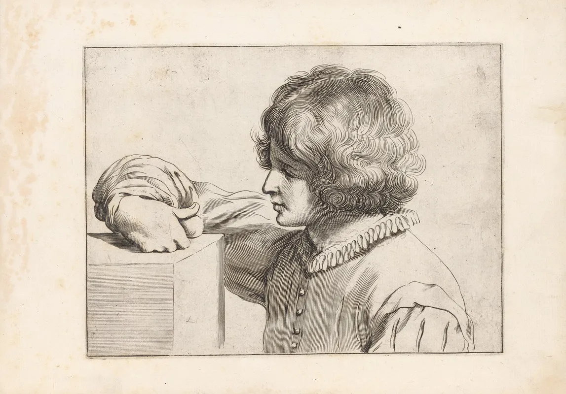 Engravings After Guercinos Libro Dei Disegni Pl 18 Wall Art by Francesco Curti - High-Resolution Digital Print
