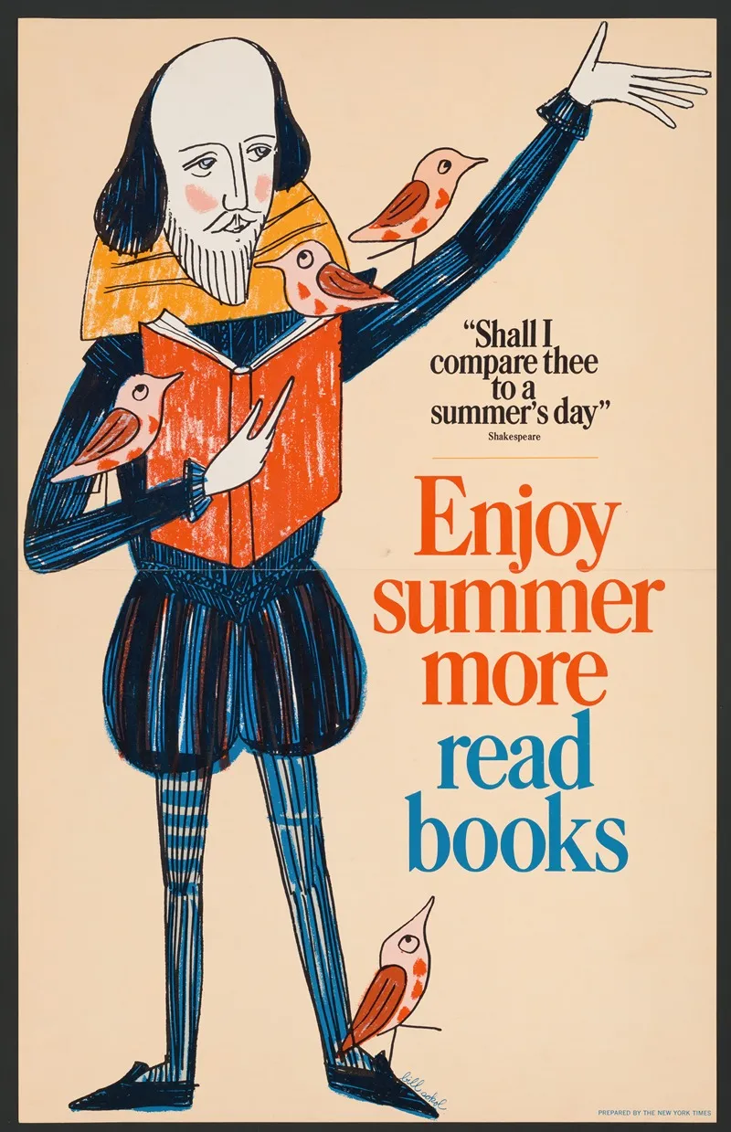 Enjoy Summer More Read Books 2 Wall Art by Bill Sokol - High-Resolution Digital Print