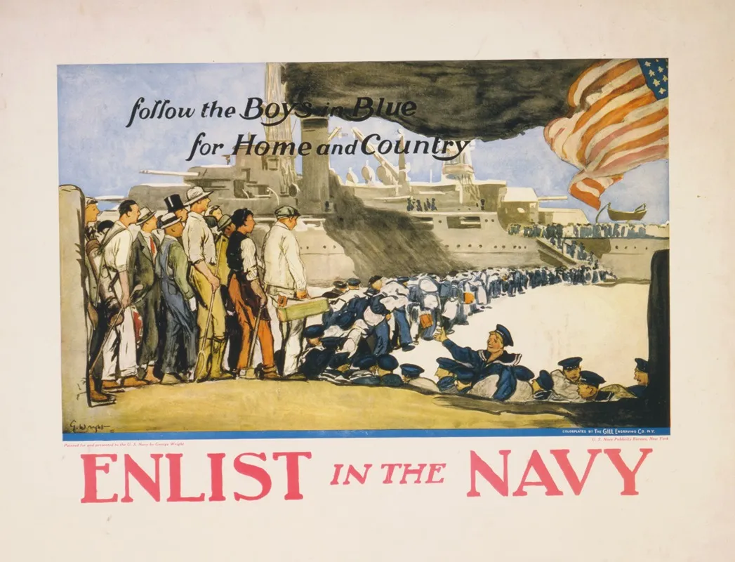 Enlist In The Navy Follow The Boys In Blue For Home And Country