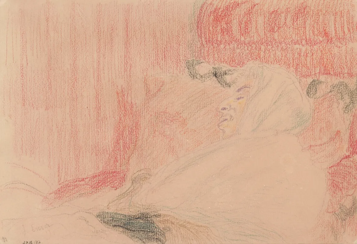 Ensors Mother Sleeping Wall Art by James Ensor - High-Resolution Digital Print