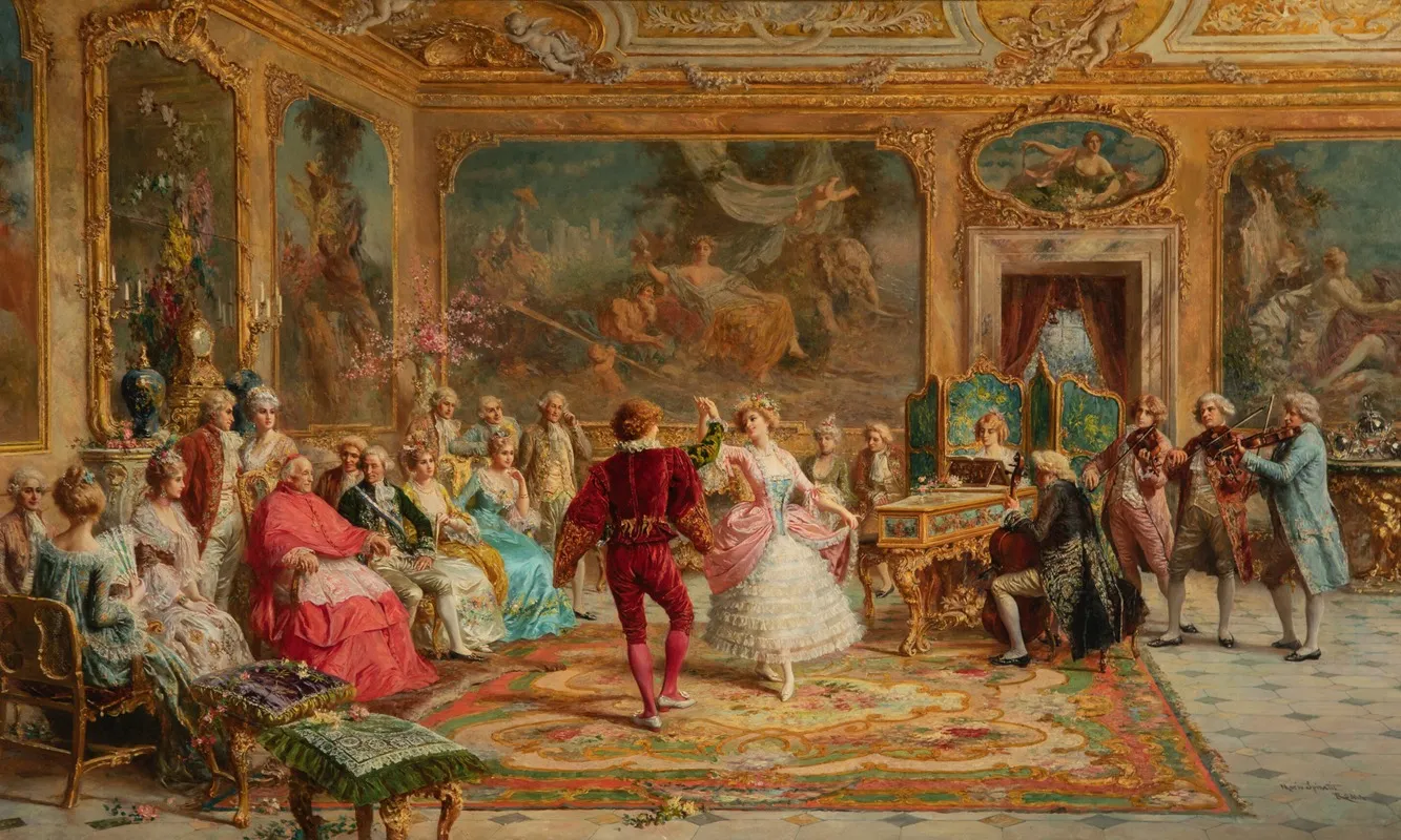 Entertaining The Cardinal Wall Art by Mario Spinetti - High-Resolution Digital Print