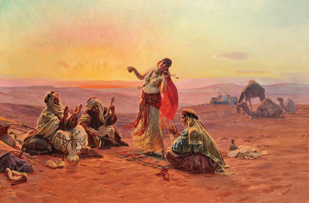 Entertainment At Sunset Wall Art by Otto Pilny - High-Resolution Digital Print
