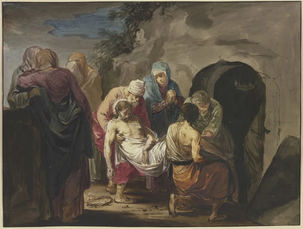 Entombment Of Christ 10 Wall Art by Willem Joseph Laquy - High-Resolution Digital Print