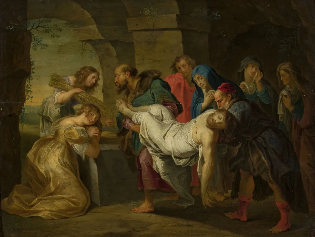 Entombment Of Christ 4 Wall Art by Balthasar Beschey - High-Resolution Digital Print