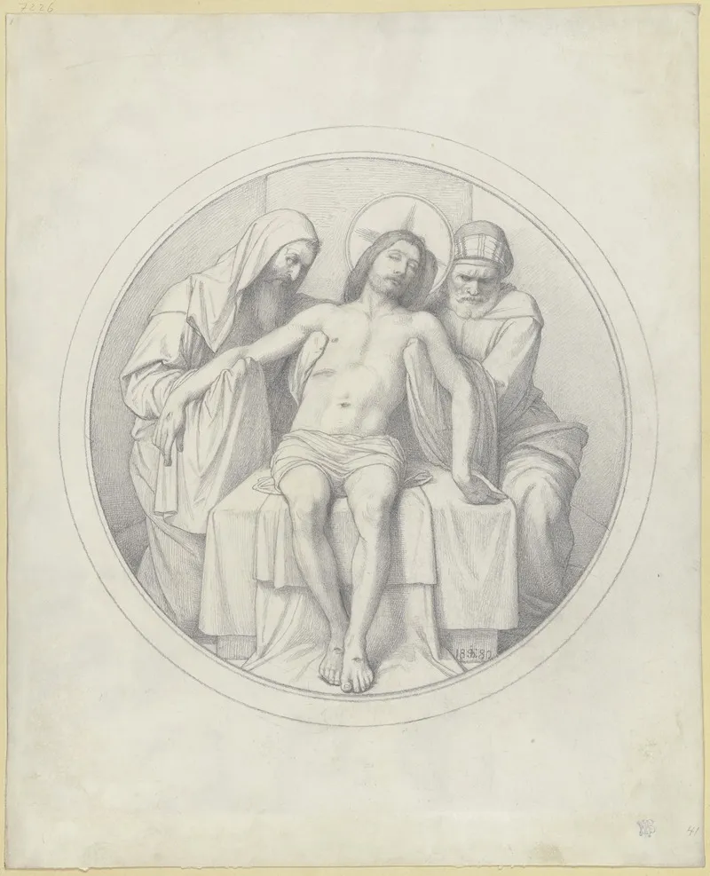 Entombment Of Christ 7 Wall Art by Eduard von Steinle - High-Resolution Digital Print
