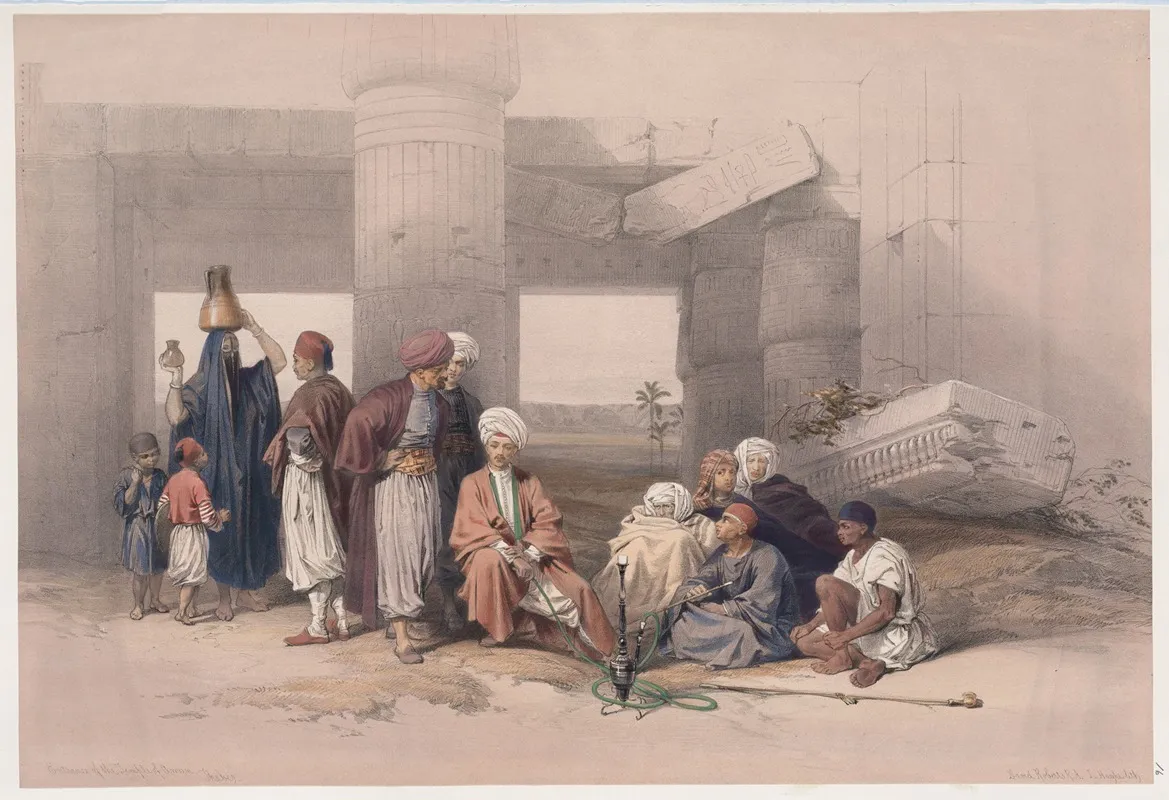 Entrance Of The Temple Of Amun Thebes Wall Art by David Roberts - High-Resolution Digital Print