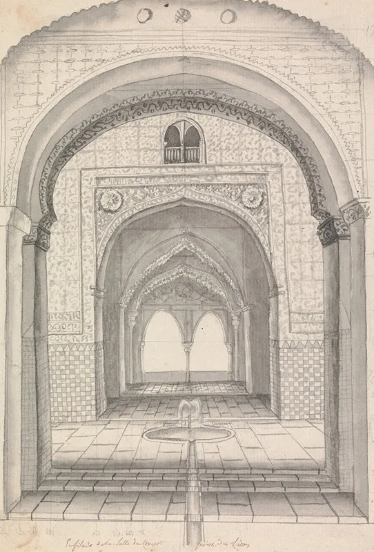Entrance Of The Torre De Las Dos Hermanas In The Alhambra