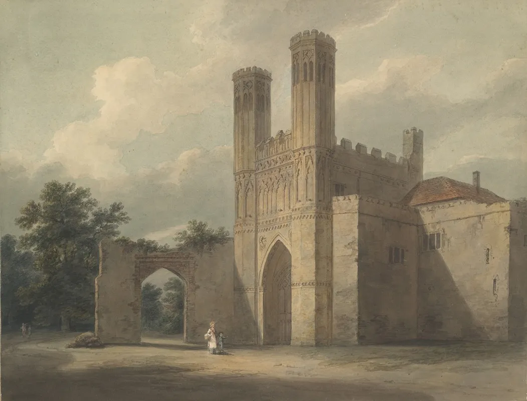Entrance To Monastary Of St Augustine Canterbury Wall Art by Edward Dayes - High-Resolution Digital Print