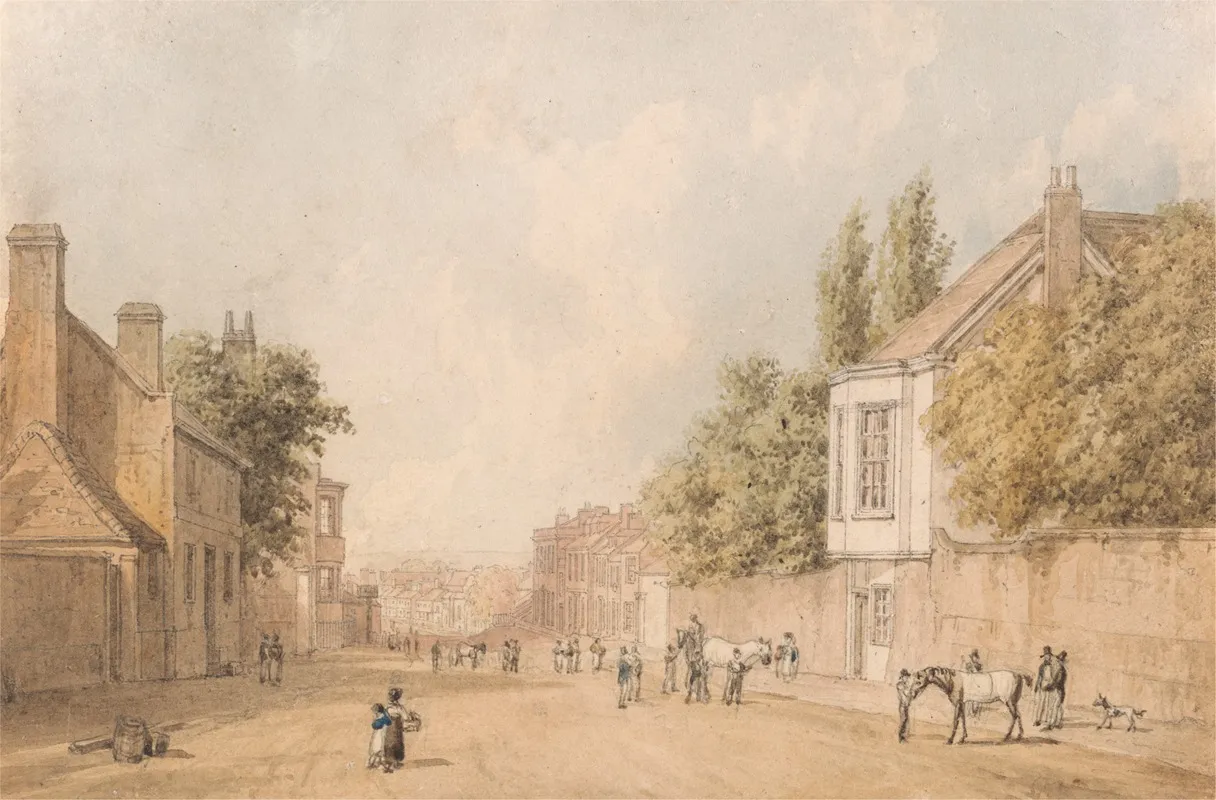 Entrance To Newmarket Wall Art by William Westall - High-Resolution Digital Print