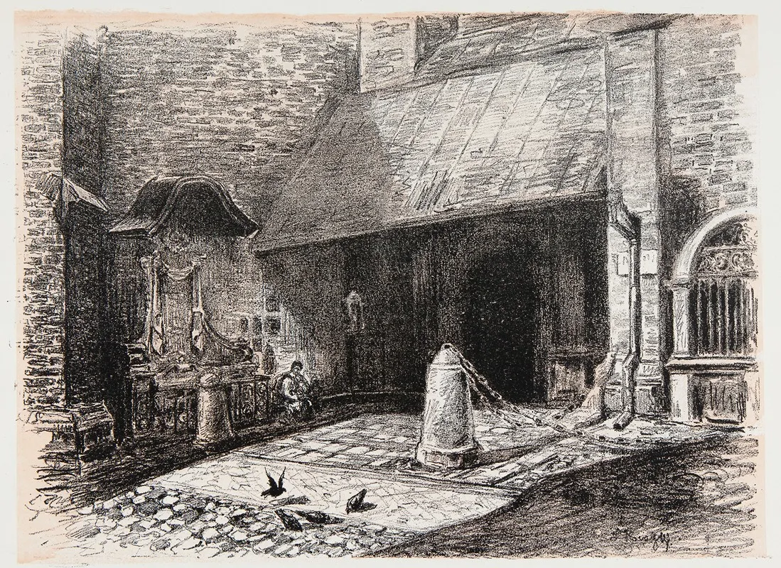 Entrance To St Marys Church From St Barbaras Square Wall Art by Leon Kowalski - High-Resolution Digital Print
