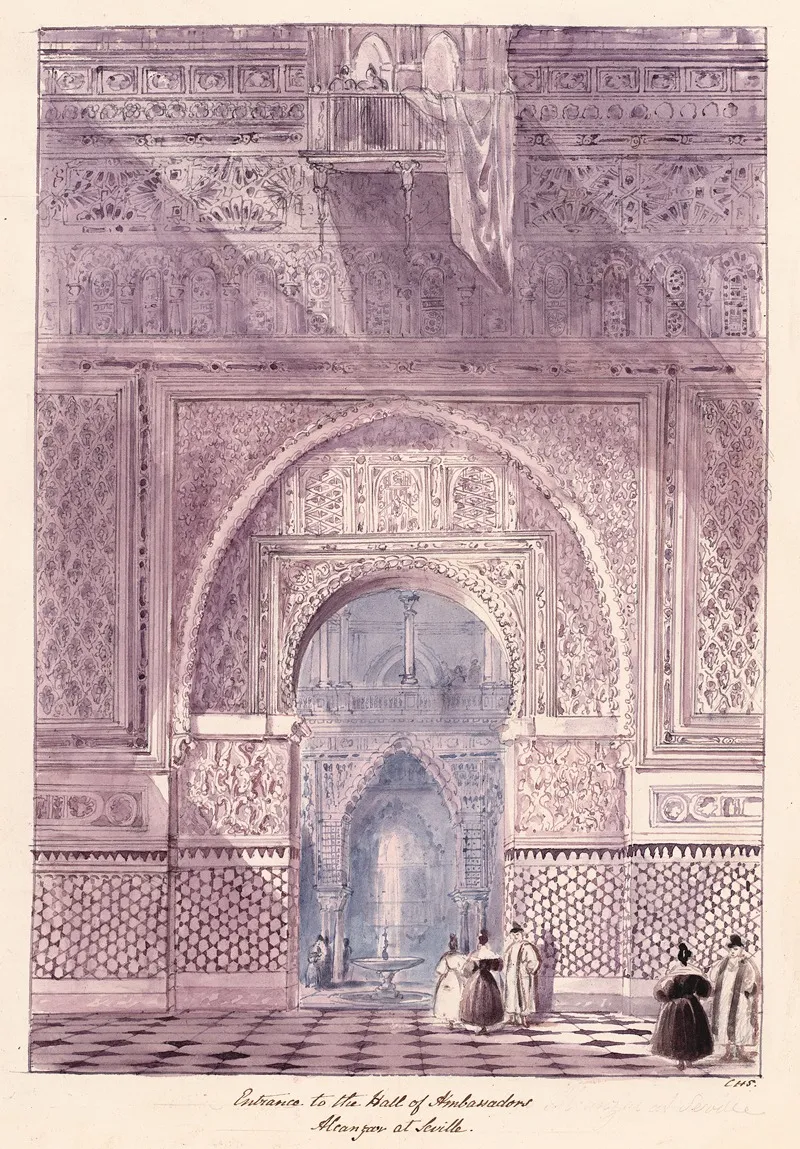Entrance To The Hall Of Ambassadors Alcazar At Seville