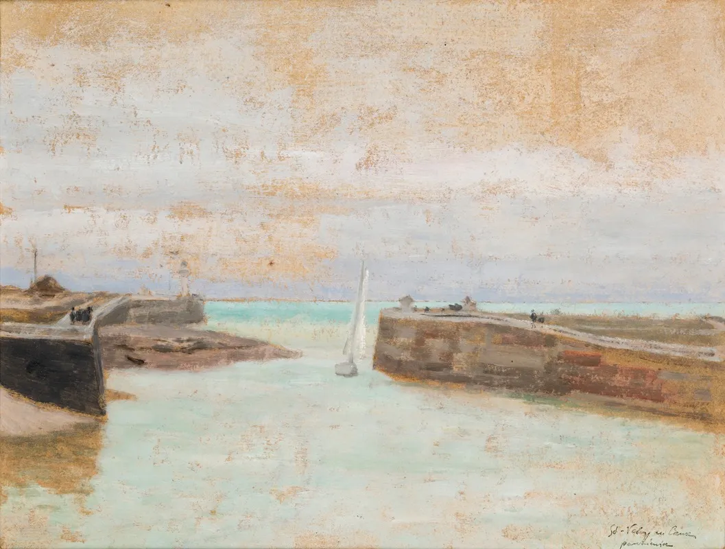 Entrance To The Harbour At St Valery En Caux