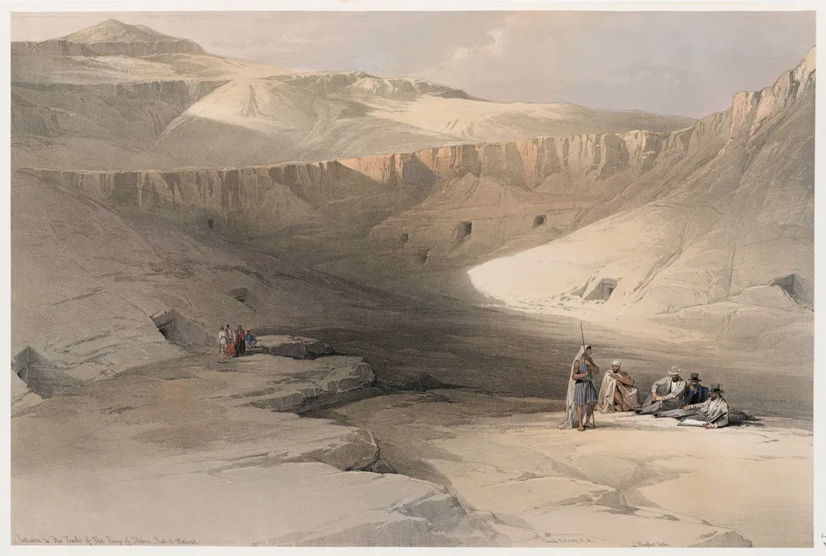 Entrance To The Tombs Of The Kings Of Thebes Bab El Malouk Biban Al Muluk Wall Art by David Roberts - High-Resolution Digital Print