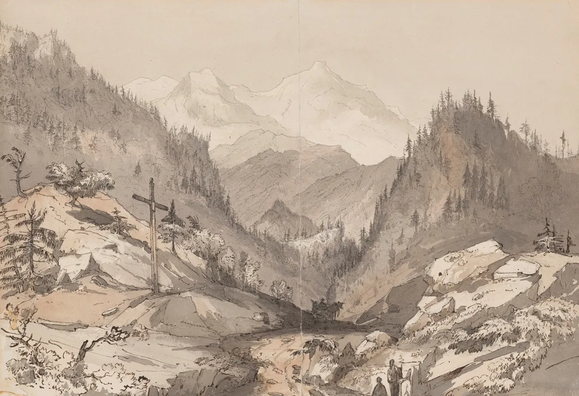 Entrance To The Valley Of Chamonix Wall Art by Rev. Charles Annesley - High-Resolution Digital Print