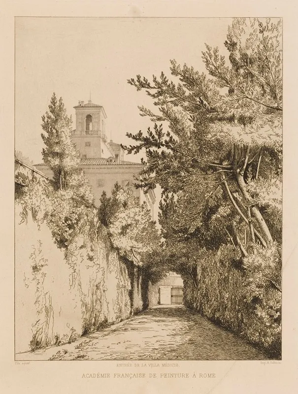 Entree De La Villa Medicis Academie Francaise De Peinture A Rome Wall Art by Isidore Pils - High-Resolution Digital Print