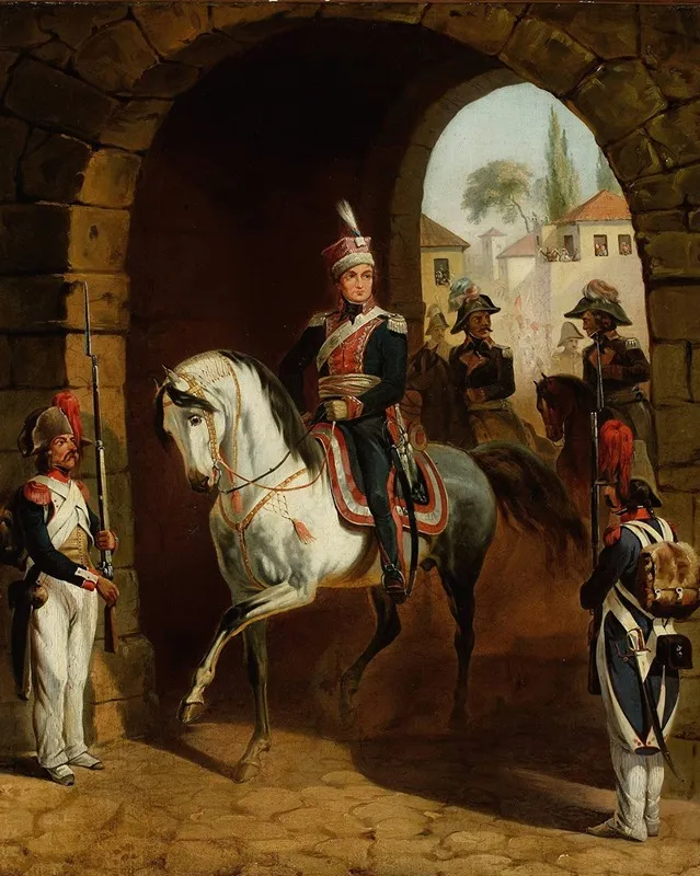 Entry Of General Jan Henryk Dabrowski To Rome Wall Art by January Suchodolski - High-Resolution Digital Print