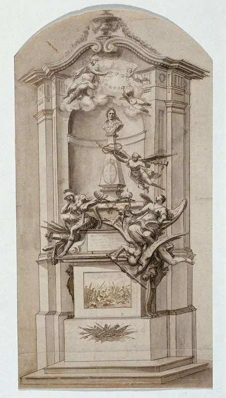 Entwurf Fur Das Grabmal Des Prinzen Eugen Von Savoyen Im Wiener Stephansdom Wall Art by Jakob Gabriel Mollinarolo - High-Resolution Digital Print