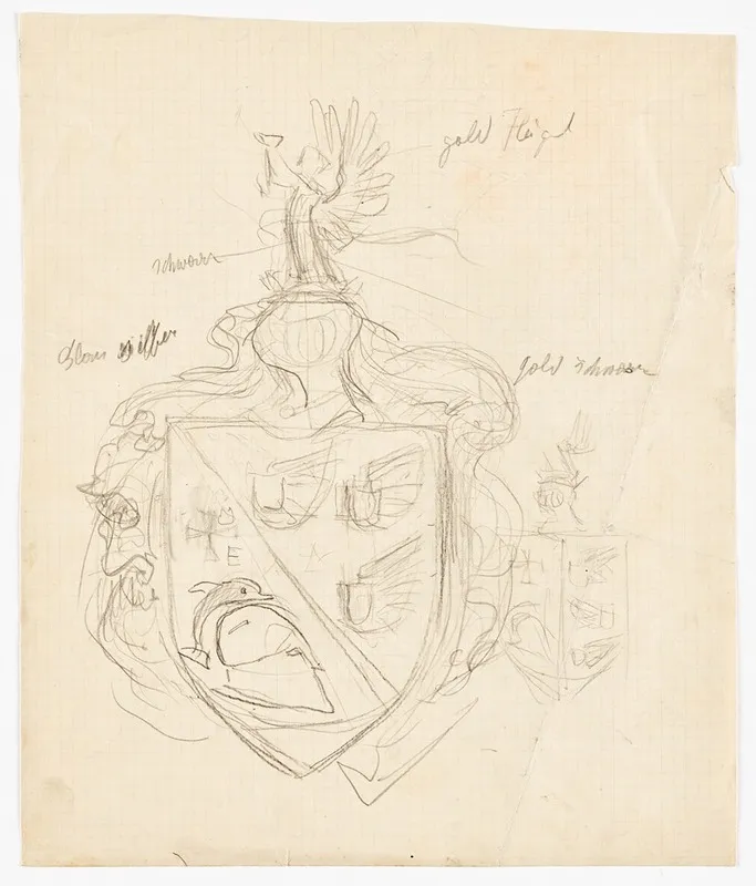 Entwurf Fur Ein Familienwappen Wall Art by Franz von Matsch - High-Resolution Digital Print
