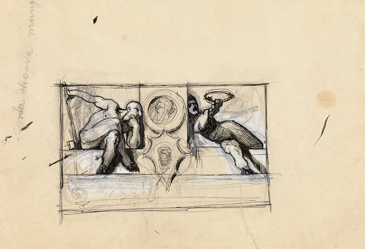 Entwurf Fur Eine Allegorie Der Goldschmiedekunst Wall Art by Franz von Stuck - High-Resolution Digital Print