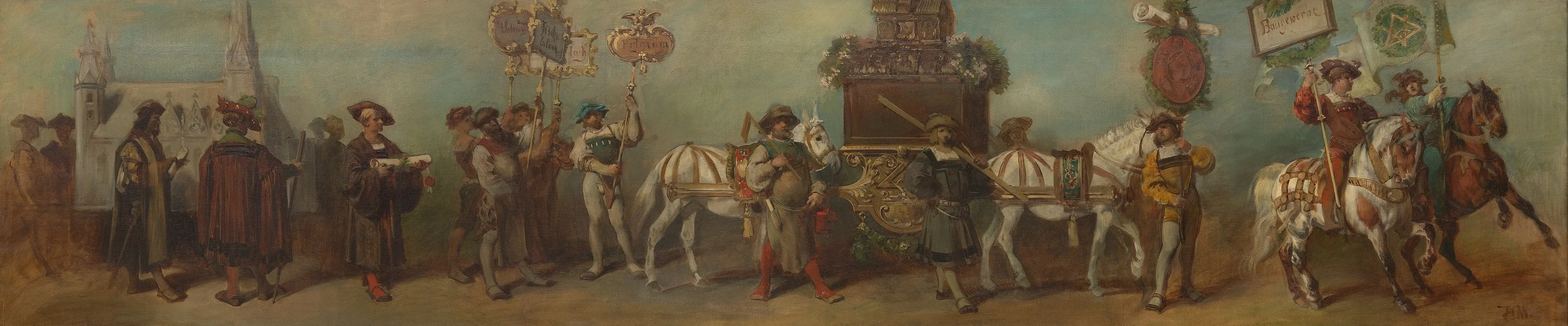 Entwurf Zum Festzug 1879 Das Baugewerbe Wall Art by Hans Makart - High-Resolution Digital Print