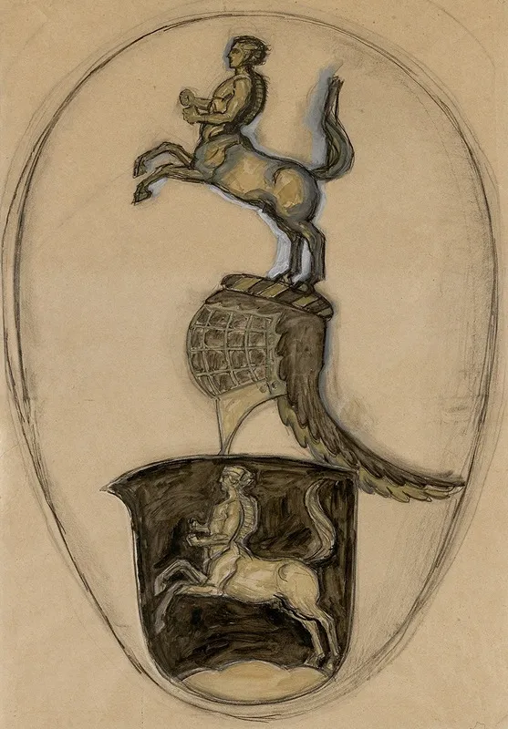 Entwurf Zum Wappen Von Franz Von Stuck