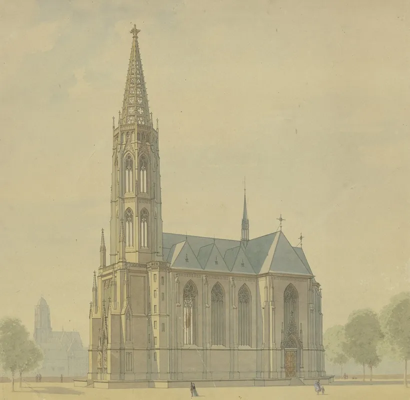 Entwurf Zur Dreikonigskirche In Sachsenhausen