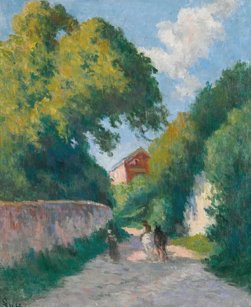 Environs De Rolleboise Le Retour A La Ferme Wall Art by Maximilien Luce - High-Resolution Digital Print