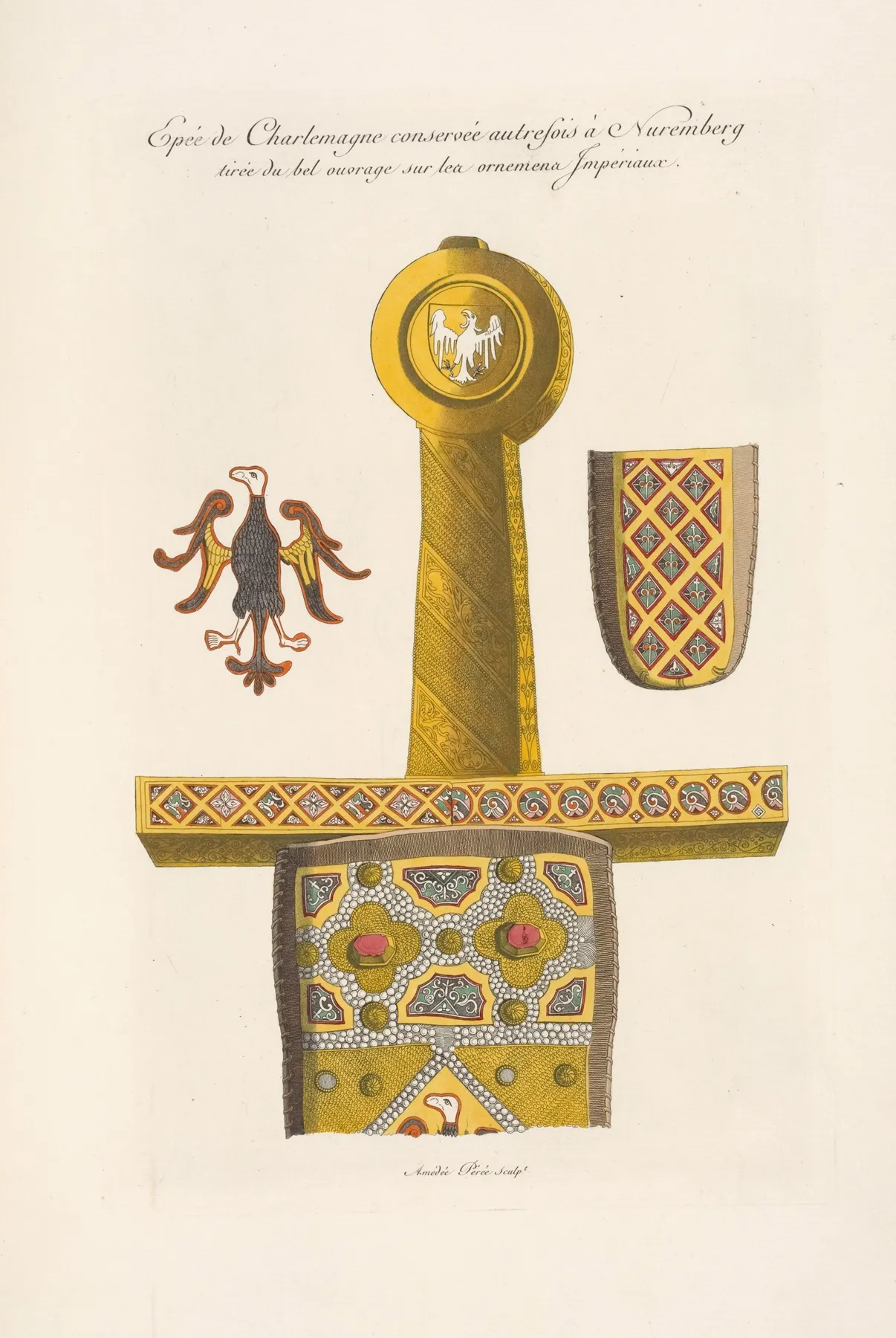 Epee De Charlemagne Conservee Autrefois A Nuremberg Tiree De Bel Ouvrage Sur Les Ornemens Imperiaux