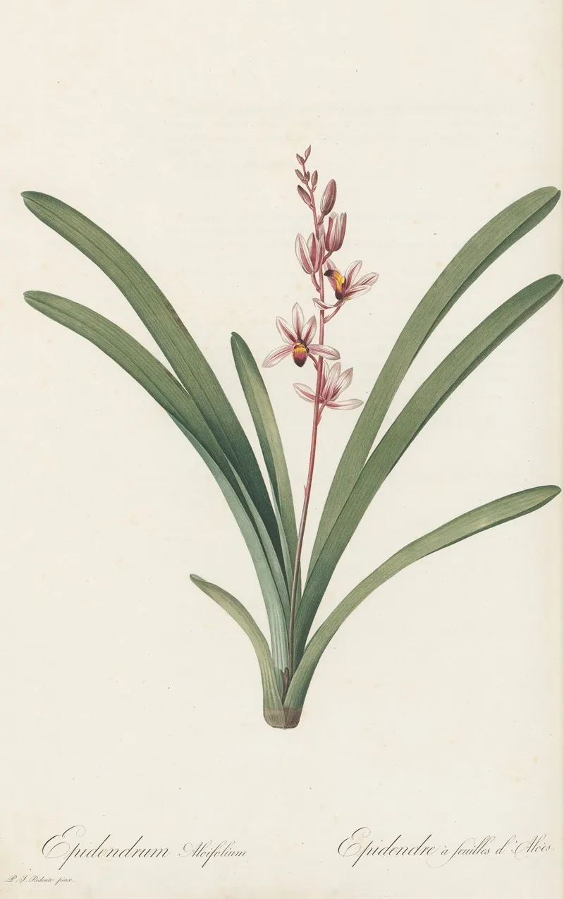Epidendrum Aloifolium 2 Wall Art by Pierre Joseph Redouté - High-Resolution Digital Print