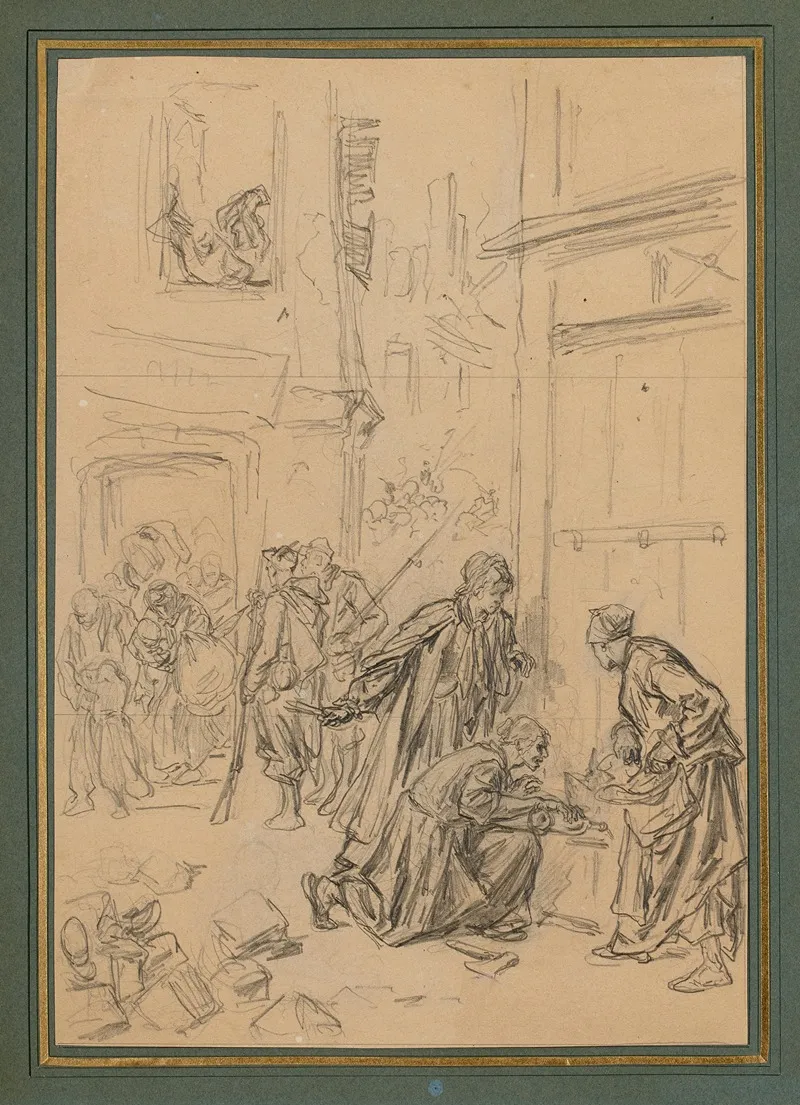 Episode De La Commune Les Petroleurs Wall Art by Frederic Theodore Lix - High-Resolution Digital Print