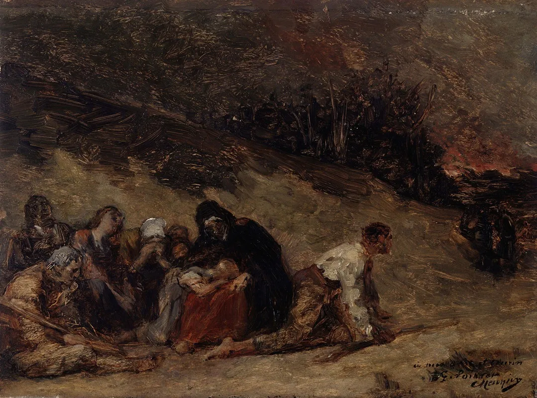Episode Uit De Boerenkrijg Wall Art by Constantin Meunier - High-Resolution Digital Print