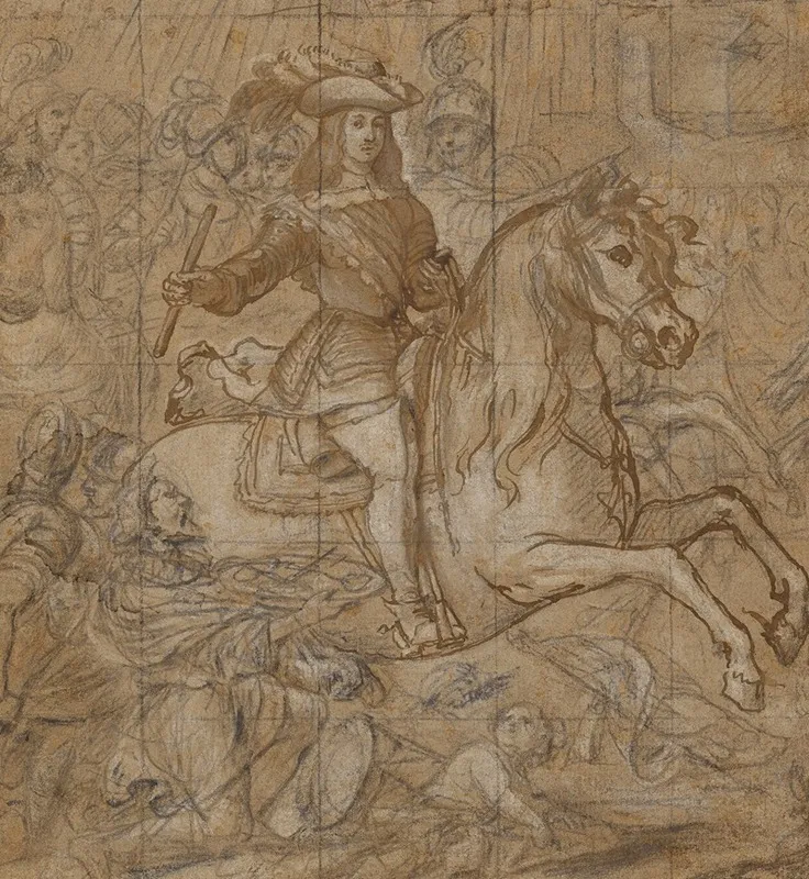 Equestrian Portrait Of Don Juan Jose Of Austria Wall Art by José Ximénez Donoso - High-Resolution Digital Print