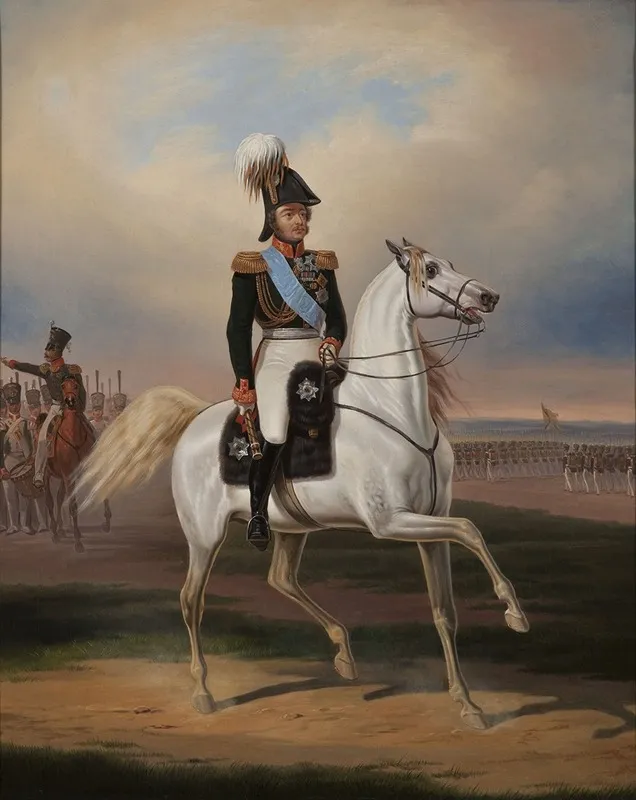 Equestrian Portrait Of Mr Paskiewicz Wall Art by January Suchodolski - High-Resolution Digital Print