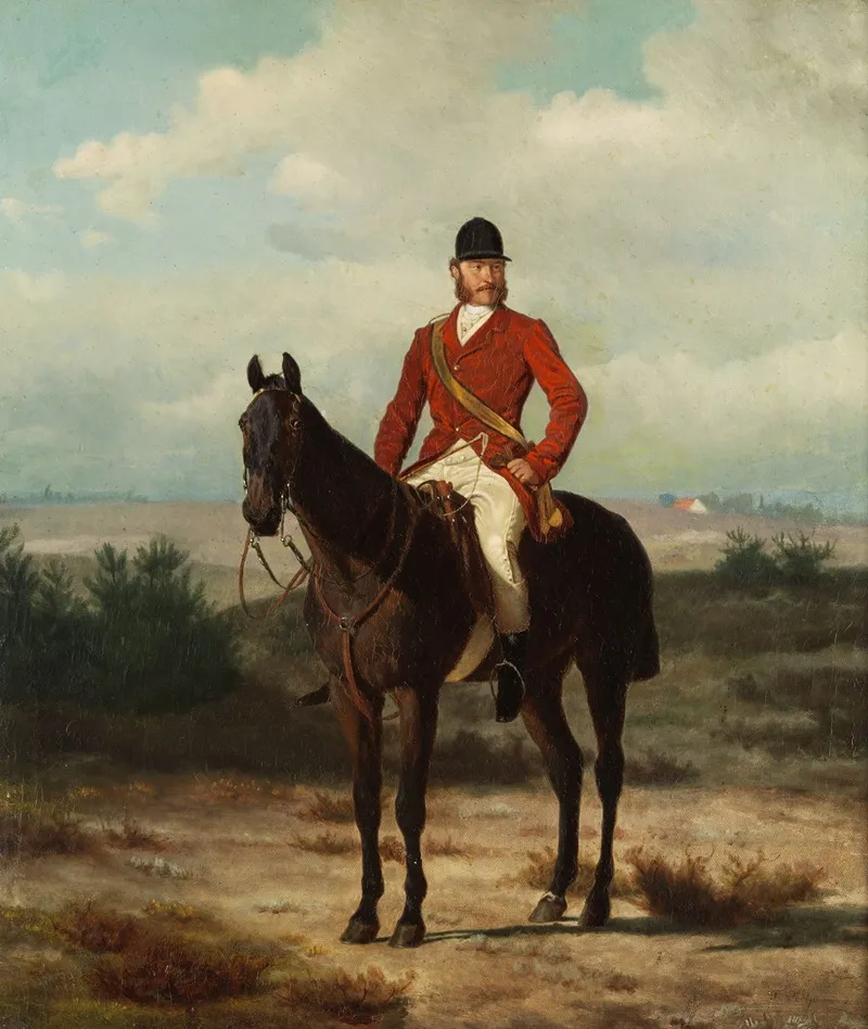 Equestrian Portrait Of Prince Charles Of Prussia 1801 1883 Wall Art by Friedrich Anton Kilp - High-Resolution Digital Print