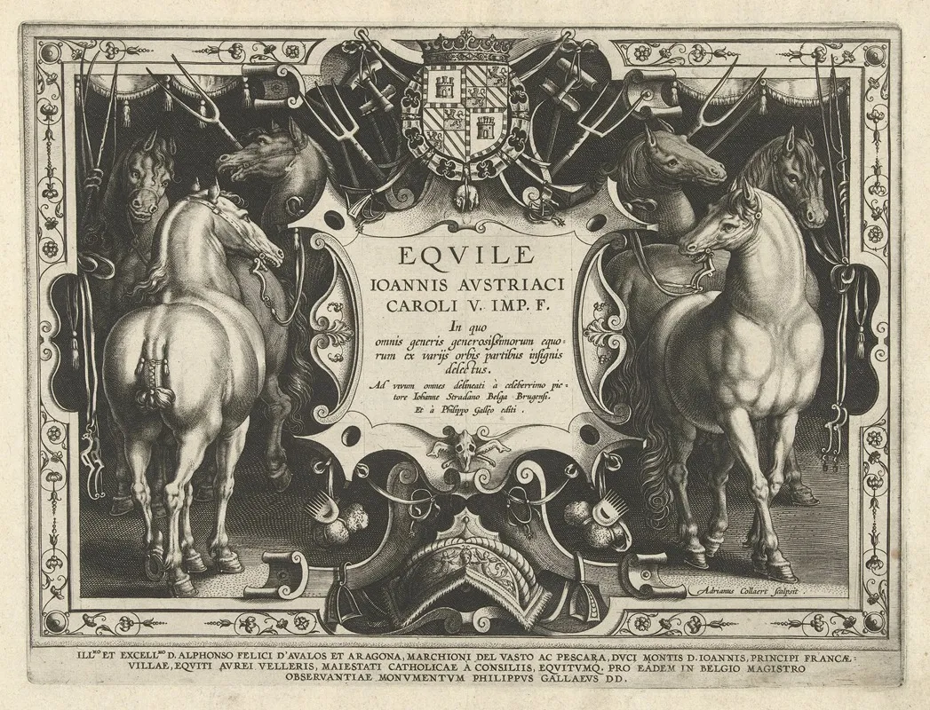 Eqvile Ioannis Avstriaci Caroli Title Page Wall Art by Jan Collaert the Elder - High-Resolution Digital Print