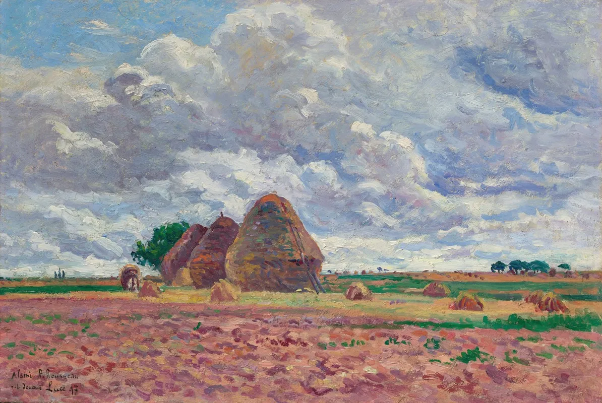 Eragny Les Meules Wall Art by Maximilien Luce - High-Resolution Digital Print