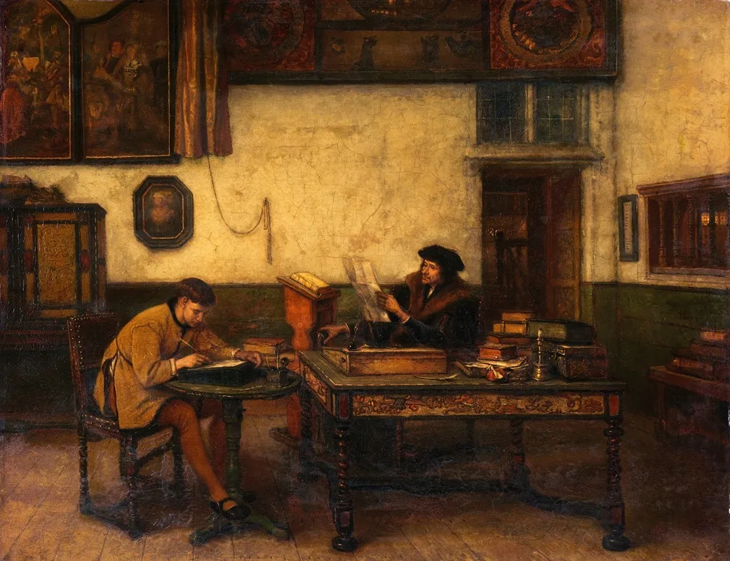 Erasmus In His Study