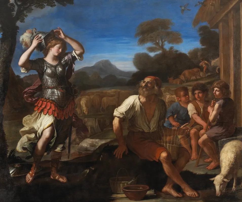 Erminia And The Shepherds 4 Wall Art by Guercino - High-Resolution Digital Print