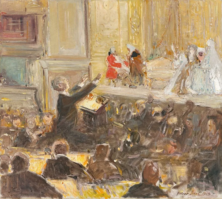 Ernst Von Schuch Conducts Richard Strausss Rosenkavalier Wall Art by Robert Sterl - High-Resolution Digital Print