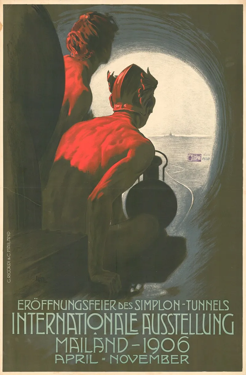 Eroffnungsfeier Des Simplon Tunnels Internationale Ausstellung Mailand 1906 Wall Art by Leopoldo Metlicovitz - High-Resolution Digital Print