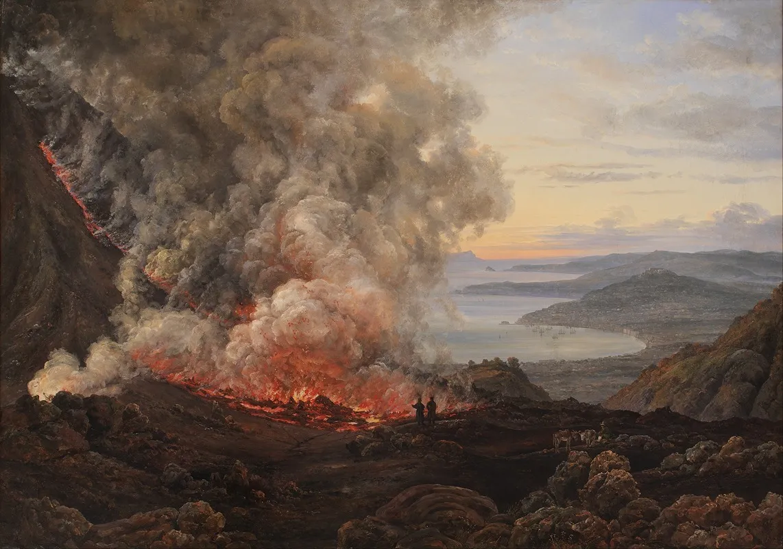 Eruption Of The Volcano Vesuvius Wall Art by Johan Christian Dahl - High-Resolution Digital Print