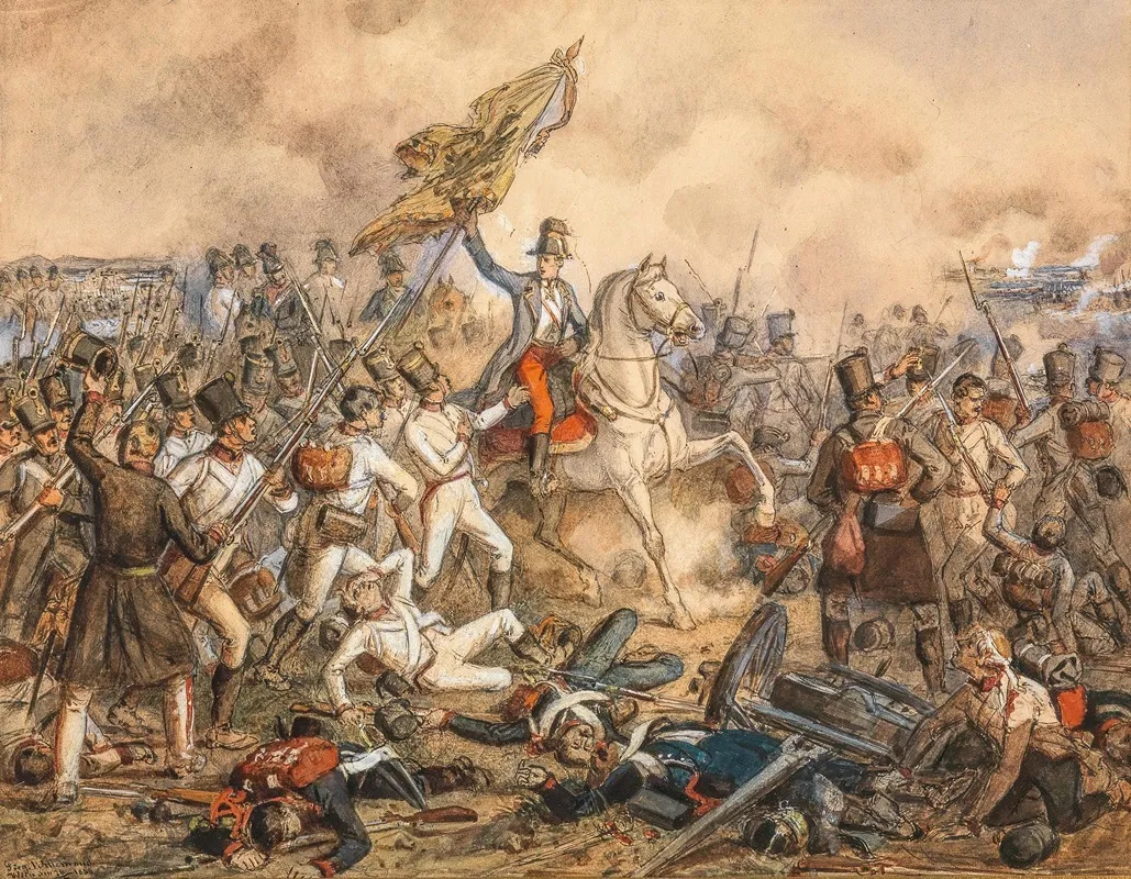 Erzherzog Karl In Der Schlacht Von Aspern Wall Art by Siegmund L’Allemand - High-Resolution Digital Print