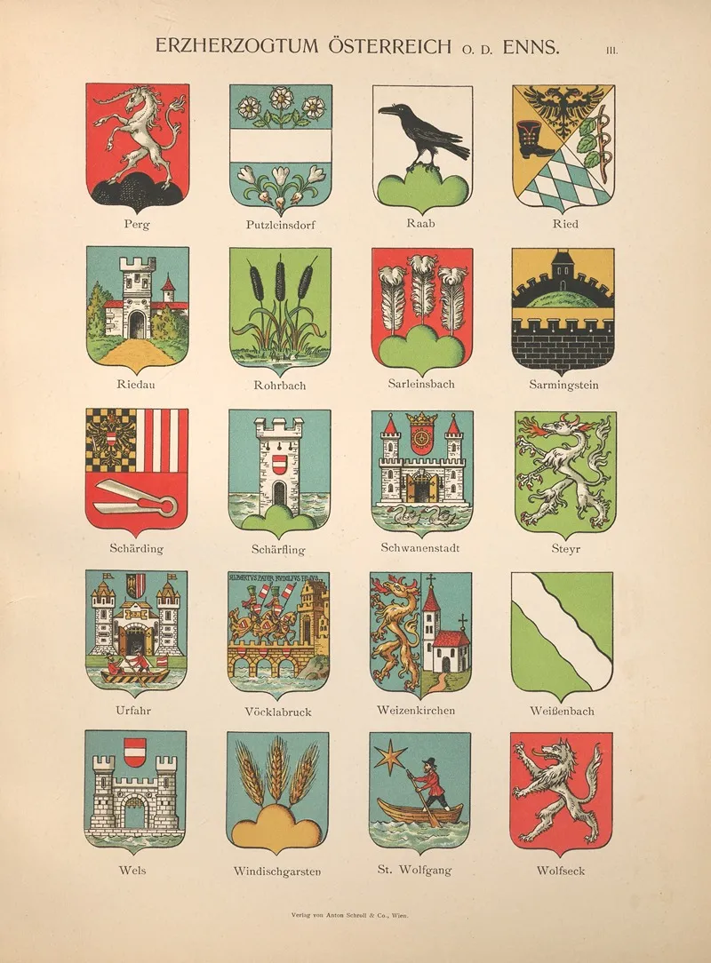 Erzherzogtum‎ ‎osterreich‎ ‎o ‎ ‎d ‎ ‎enns Iii Wall Art by Hugo Gerhard Ströhl - High-Resolution Digital Print