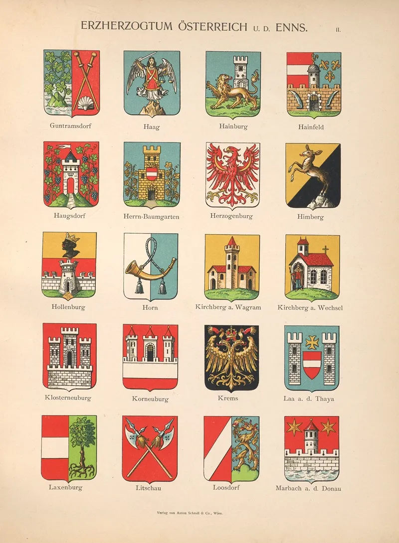 Erzherzogtum‎ ‎osterreich‎ ‎u ‎ ‎d ‎ ‎enns Ii Wall Art by Hugo Gerhard Ströhl - High-Resolution Digital Print