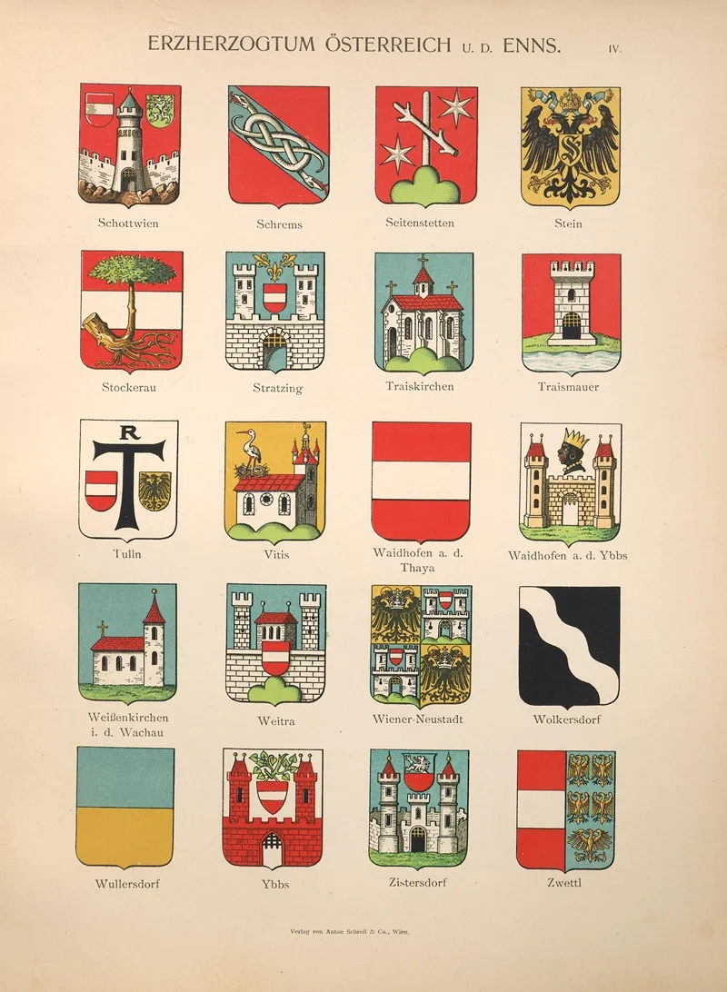 Erzherzogtum osterreich u d enns Iv Wall Art by Hugo Gerhard Ströhl - High-Resolution Digital Print