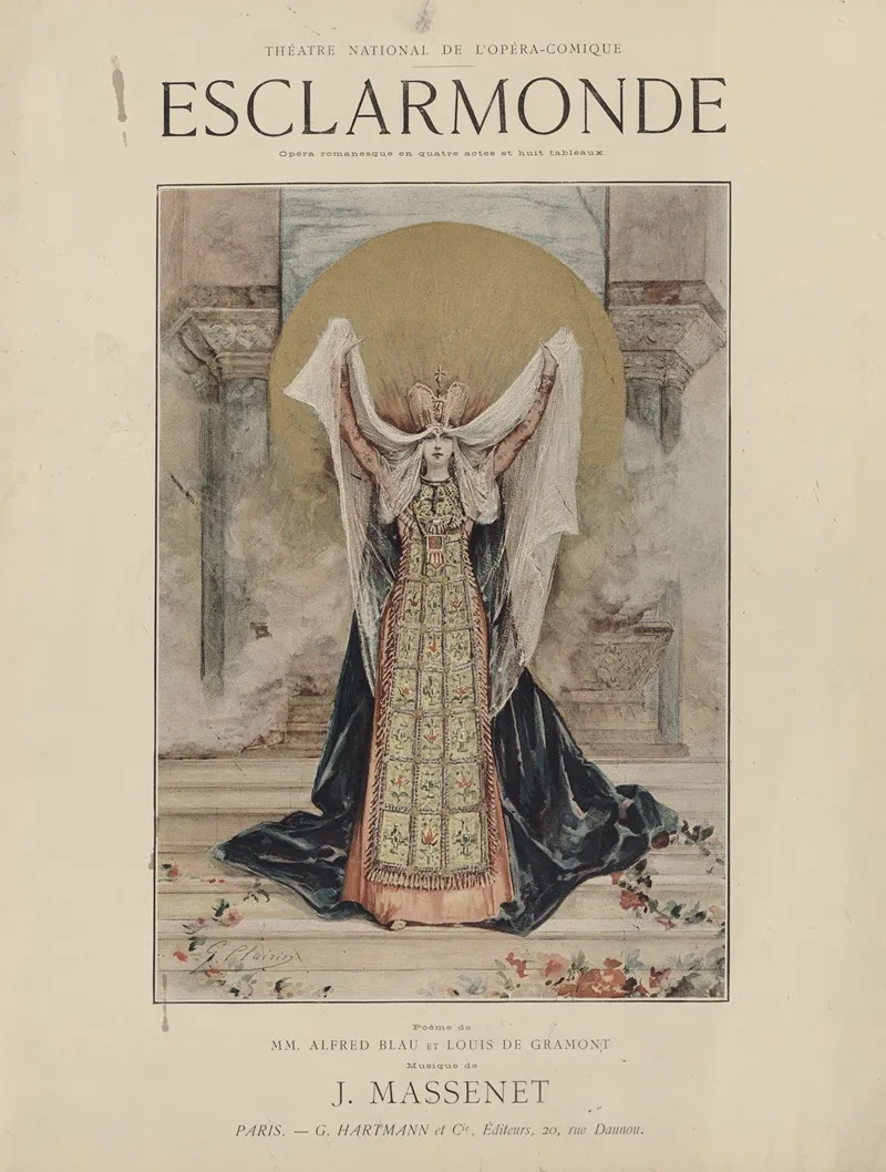 Esclarmonde De J Massenet Au Theatre National De Lopera Comique Wall Art by Georges Jules Victor Clairin - High-Resolution Digital Print