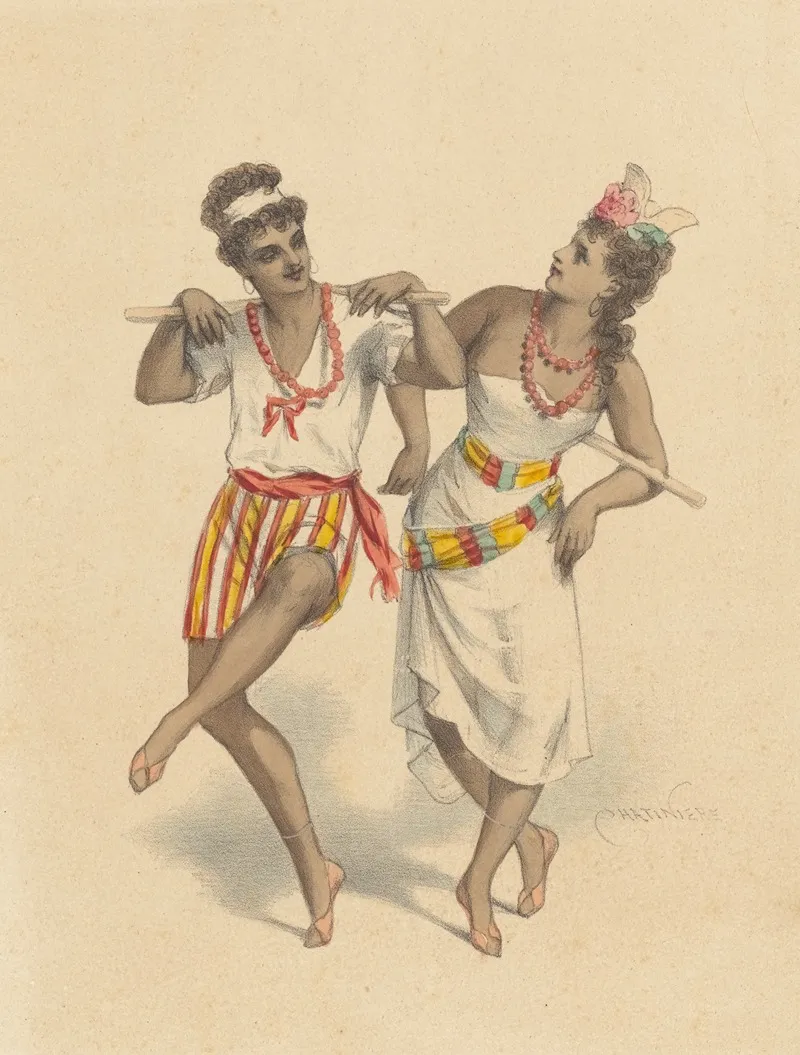 Esclaves Dans Le Ballet De Paul Et Virginie Wall Art by Antonin-Marie Chatinière - High-Resolution Digital Print
